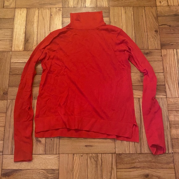 zara red turtleneck